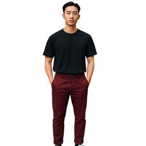 Cesare Attolini Maroon Jeans Size 38. New With Tags.